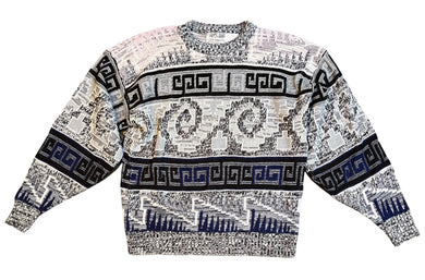 Vintage Funky Print Sweater